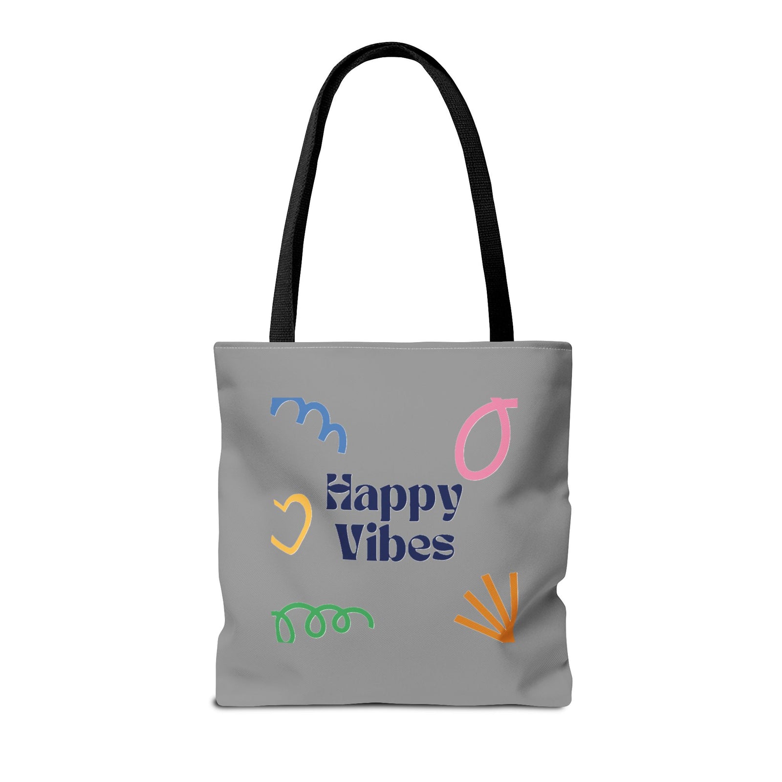 Happy Vibe Tote Bag (AOP) for any occasion
