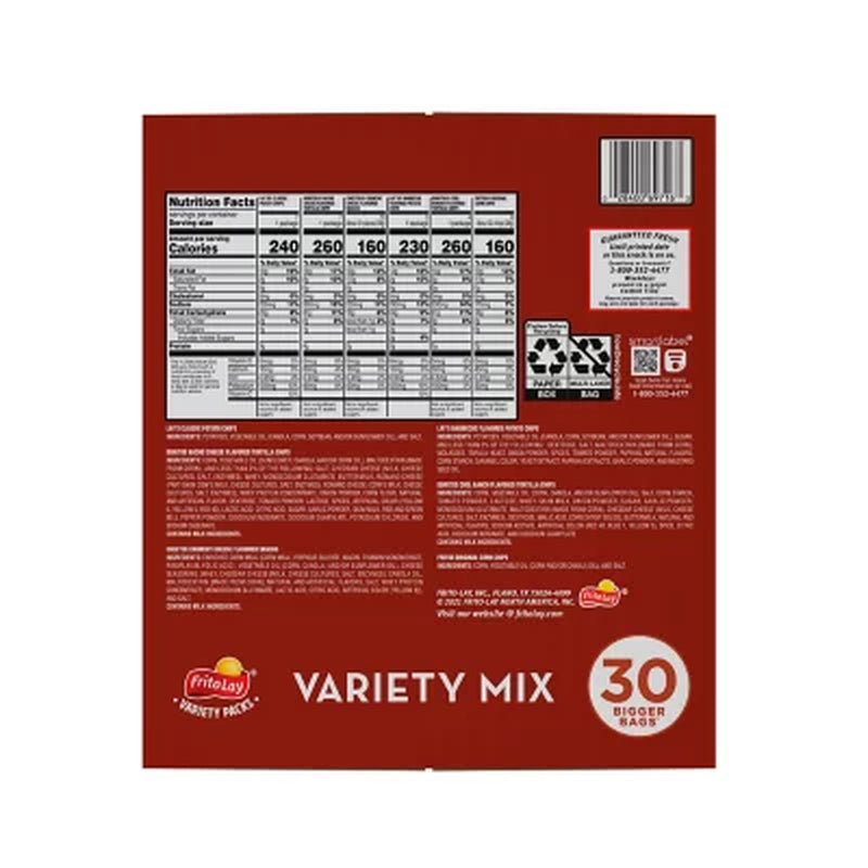 Frito-Lay Variety Pack Chips, 30 Pk.