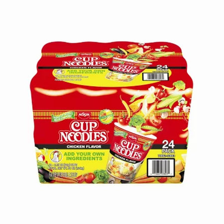 Nissin Cup Noodles, Chicken Flavor 2.25 Oz., 24 Ct.