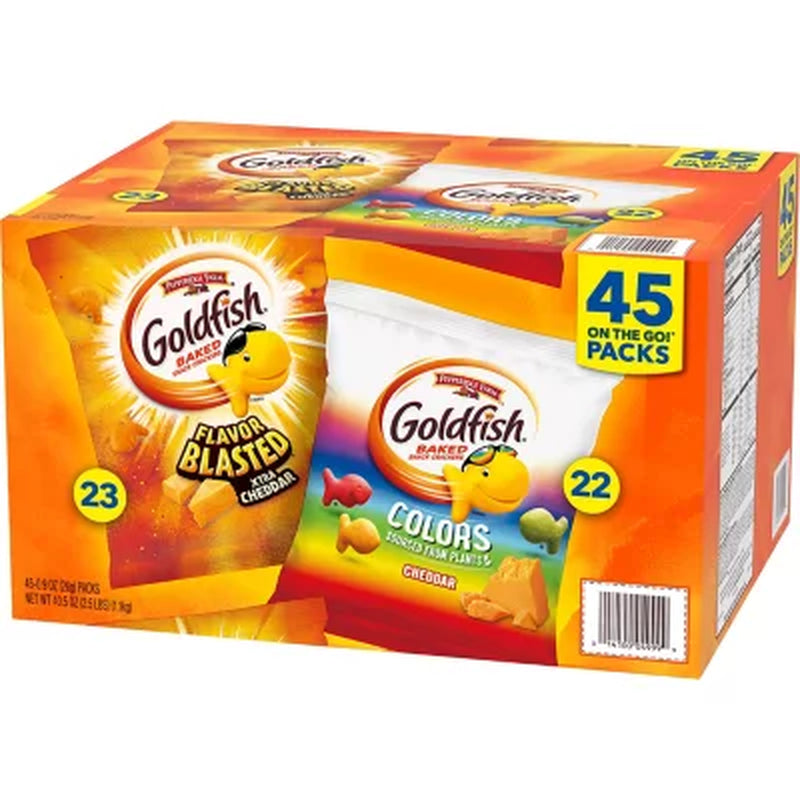 Pepperidge Farm Variety Pack Goldfish, 0.9 Oz., 45 Pk.