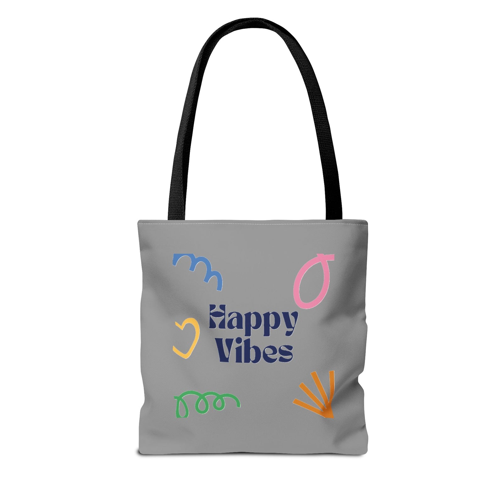 Happy Vibe Tote Bag (AOP) for any occasion