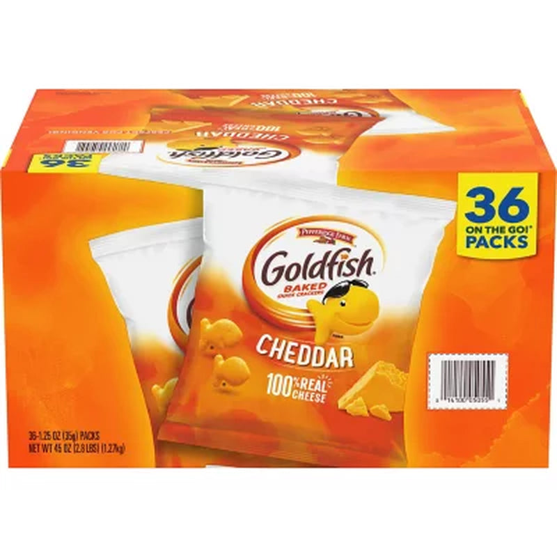 Pepperidge Farm Goldfish Cheddar Crackers, 1.25 Oz., 36 Pk.