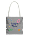 Happy Vibe Tote Bag (AOP) for any occasion