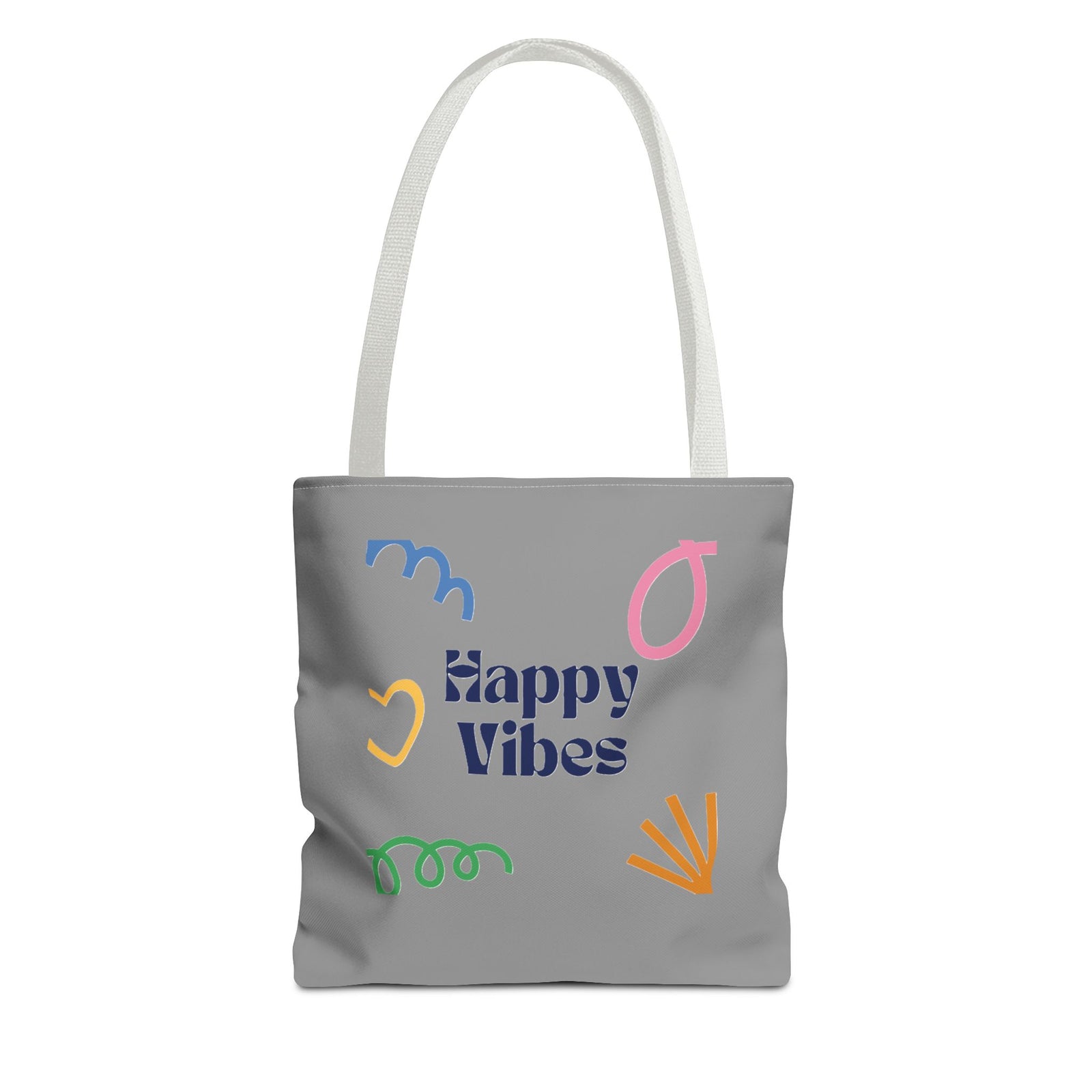 Happy Vibe Tote Bag (AOP) for any occasion