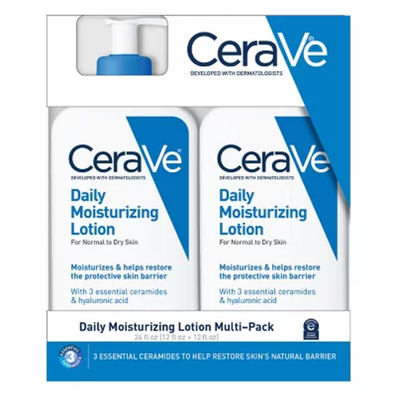 Cerave Daily Moisturizing Lotion, Normal to Dry Skin, 12 Fl. Oz., 2 Pk.