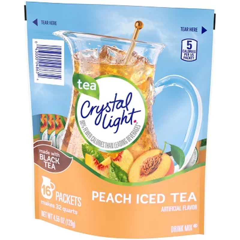 Crystal Light Peach Iced Tea Powdered Drink Mix 4.55 Oz.