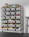 Seville Classics Extra Wide 7-Tier NSF 21-Bin Rack, 48" W X 14" D X 56" H