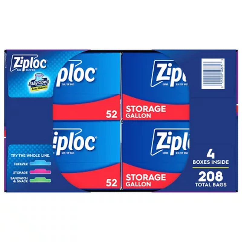 Ziploc Gallon Storage Bags, 208 Ct.