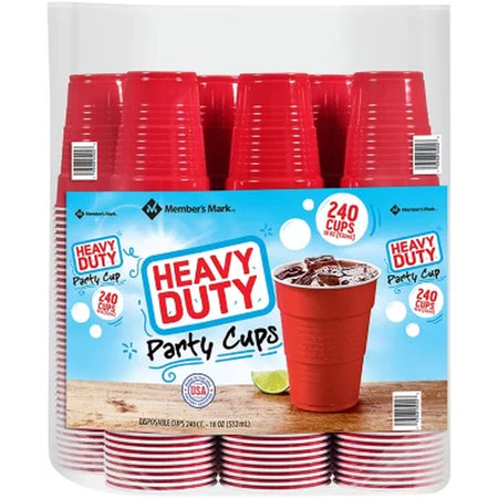 Member'S Mark Heavy-Duty Red Cups 18 Fl. Oz., 240 Ct.