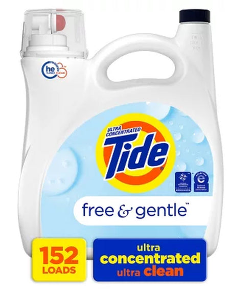 Tide Free & Gentle Liquid Laundry Detergent 170 Fl. Oz., 152 Loads