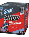 Scott Shop Towels Original, Pop-Up Dispenser Box 200 Sheets/Box