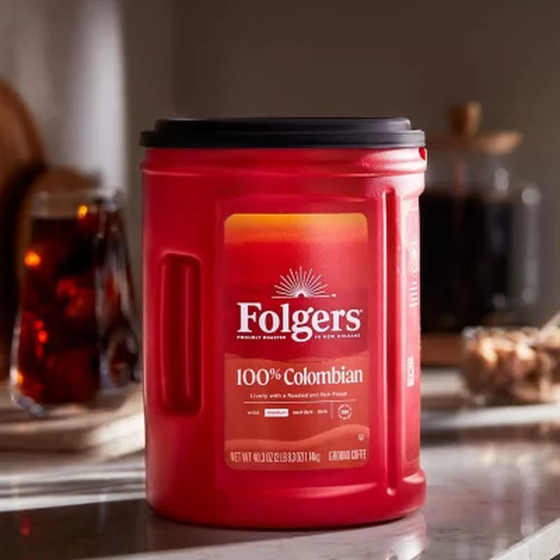 Folgers 100% Medium Roast Ground Colombian Coffee, 40.3 Oz.