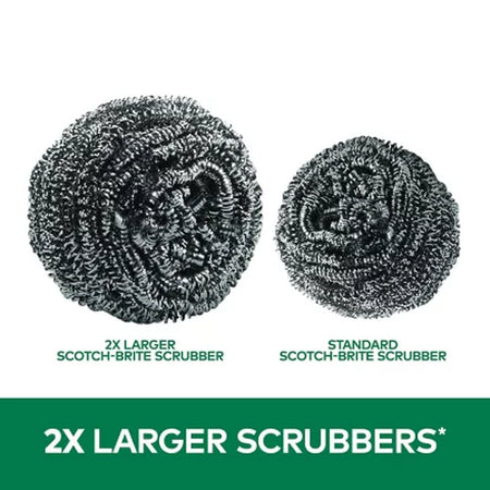 Scotch-Brite Stainless Steel Extra Large Scrubbers,16 Ct.