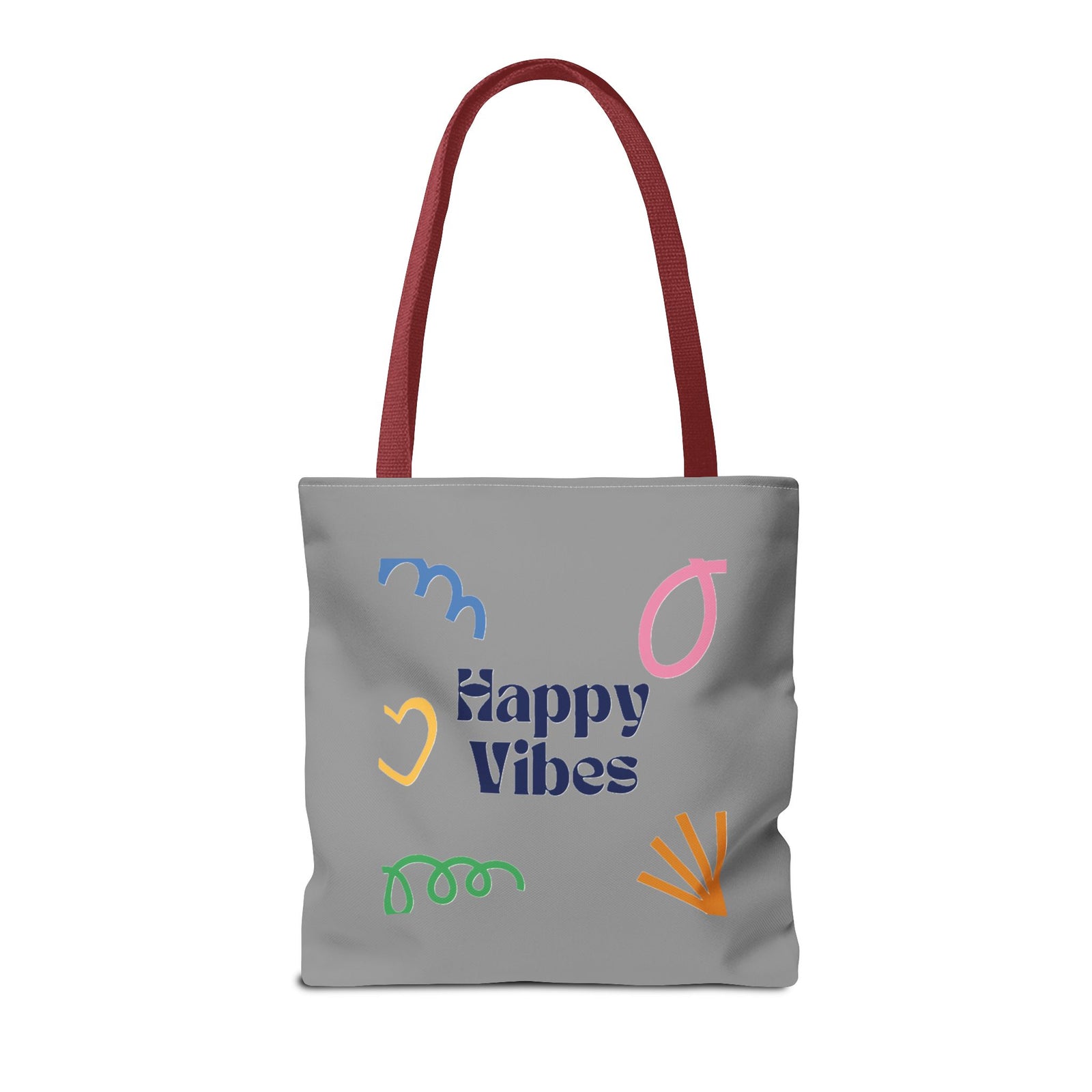 Happy Vibe Tote Bag (AOP) for any occasion