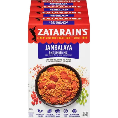 Zatarain'S Jambalaya Rice Dinner Mix, 8 Oz., 4 Pk.