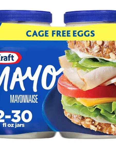 Kraft Real Mayo Creamy & Smooth Mayonnaise 30 Fl. Oz. Jars, 2 Pk.