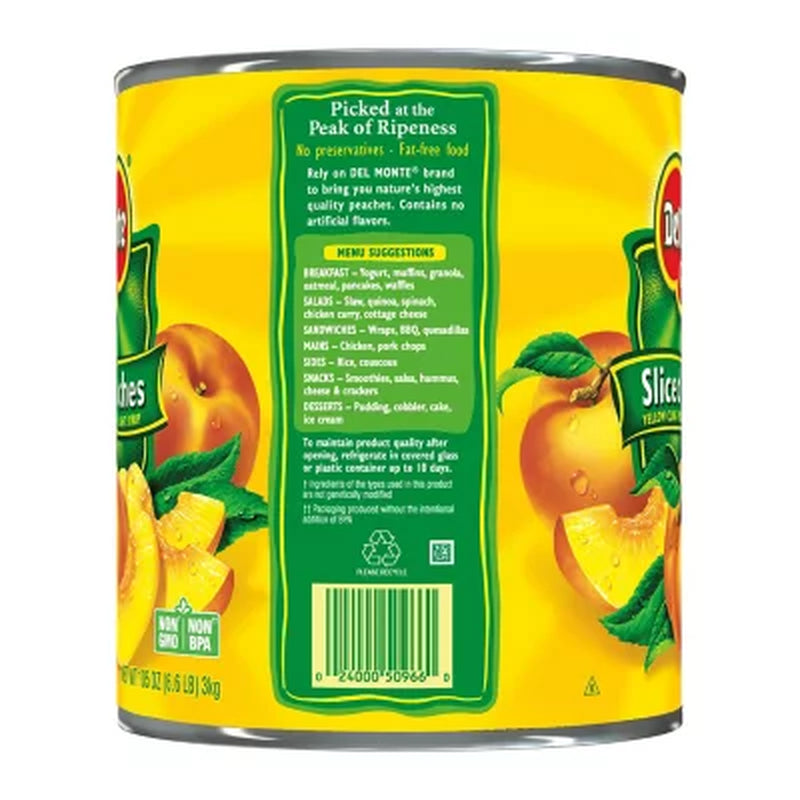 Del Monte Lite Sliced Peaches 105 Oz.