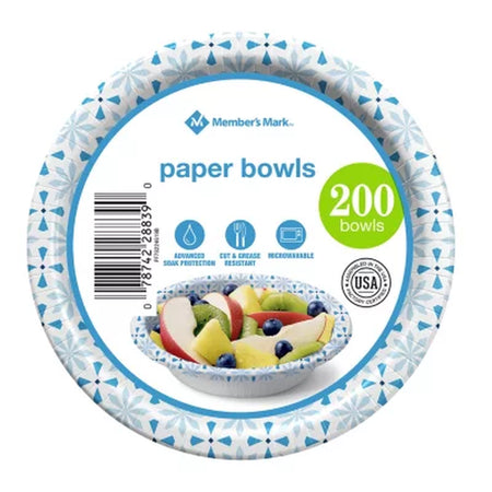 Member'S Mark Snack/Dip Paper Bowls 12 Oz., 200 Ct.