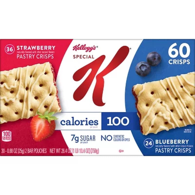 Special K Pastry Crisps, Strawberry and Blueberry 60 Ct.