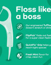 Micro Line Dental Floss Picks, Fold-Out Flippick, Tuffloss, Easy Storage with Sure-Zip Seal, Fresh Mint Flavor, 300 Count