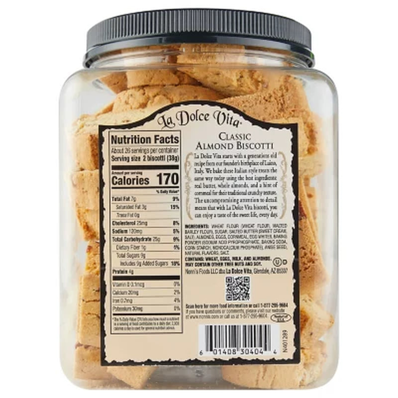 La Dolce Vita Classic Almond Biscotti 34 Oz.