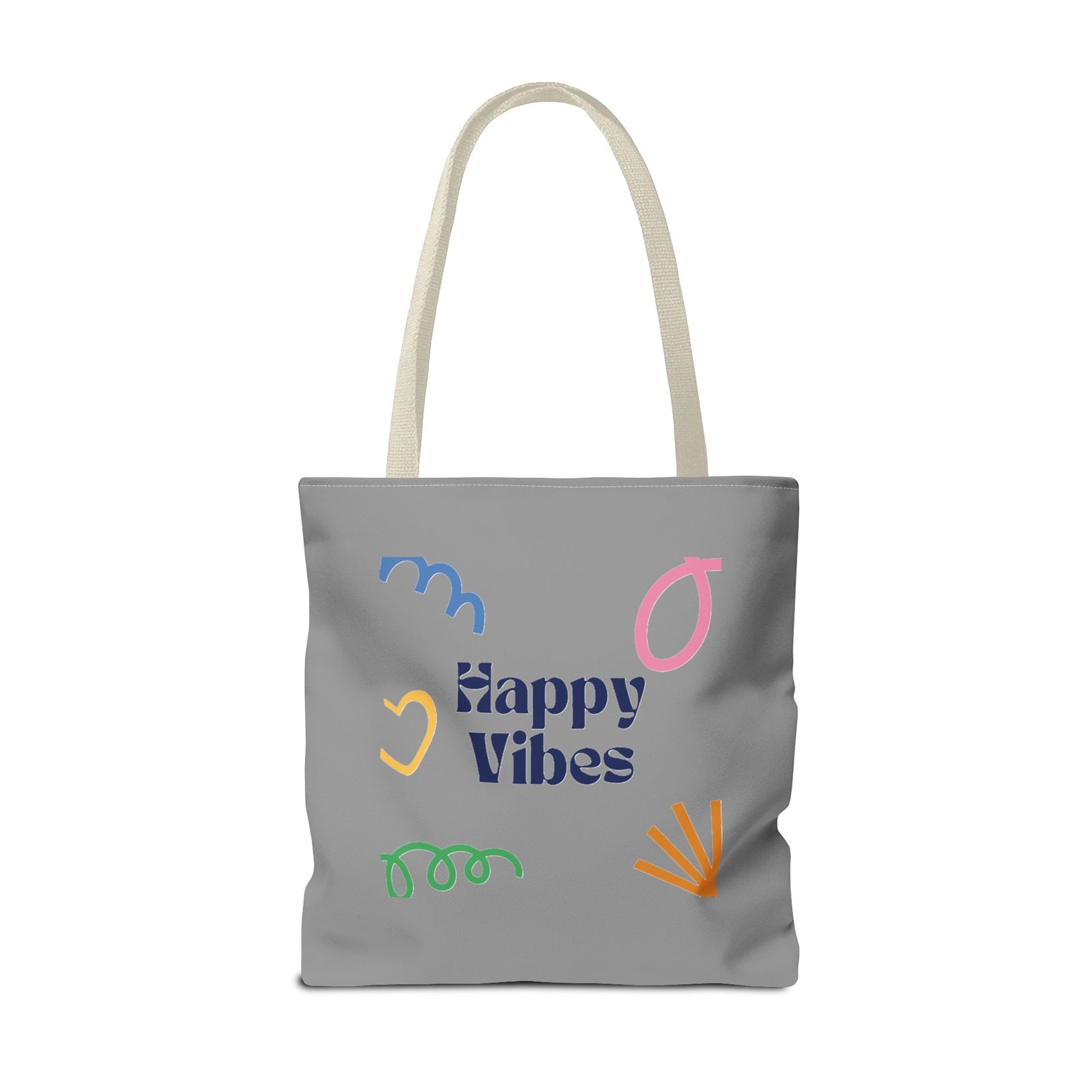 Happy Vibe Tote Bag (AOP) for any occasion