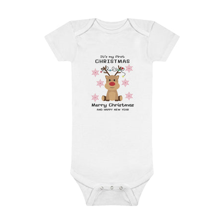 It is my first Christmas  Onesie® Organic Baby Bodysuit