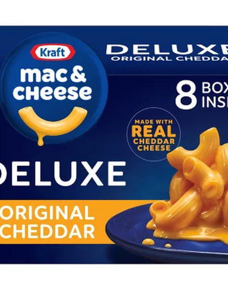 Kraft Deluxe Original Cheddar Macaroni and Cheese Dinner, 14 Oz., 8 Pk.