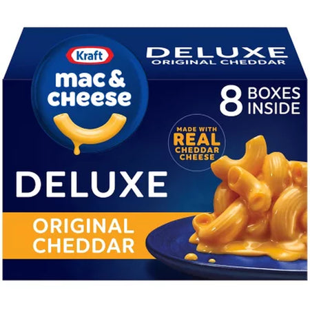 Kraft Deluxe Original Cheddar Macaroni and Cheese Dinner, 14 Oz., 8 Pk.