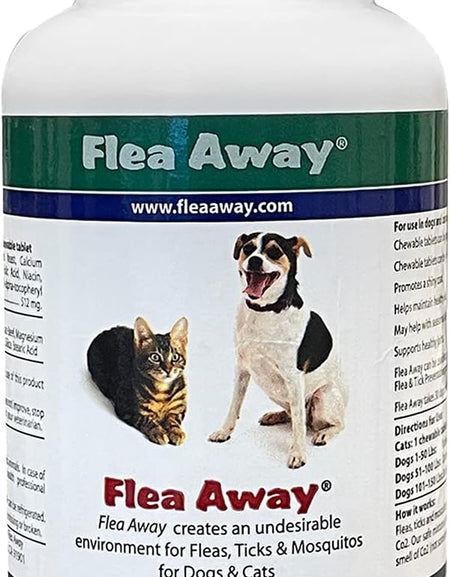 All Natural Supplement for Fleas, Ticks, and Mosquitos Prevention for Dogs and Cats, 100 Chewable Treat Tablets, Single