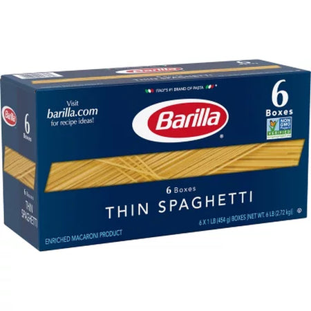 Barilla Pasta Thin Spaghetti 16 Oz., 6 Pk.