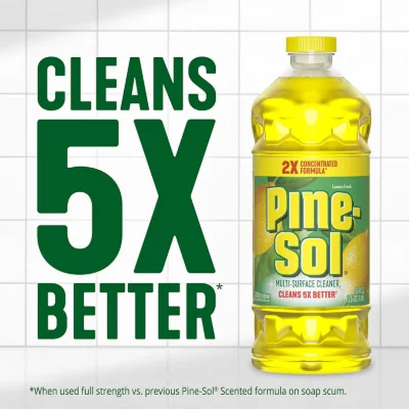 Pine-Sol Multi-Surface Cleaner, Lemon Scent, 2 Ct., 120 Fl. Oz.