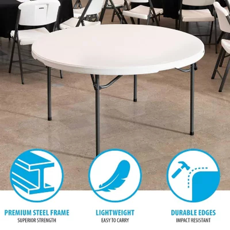 Lifetime 60" round Commercial Grade Nesting Folding Table, Choose Color