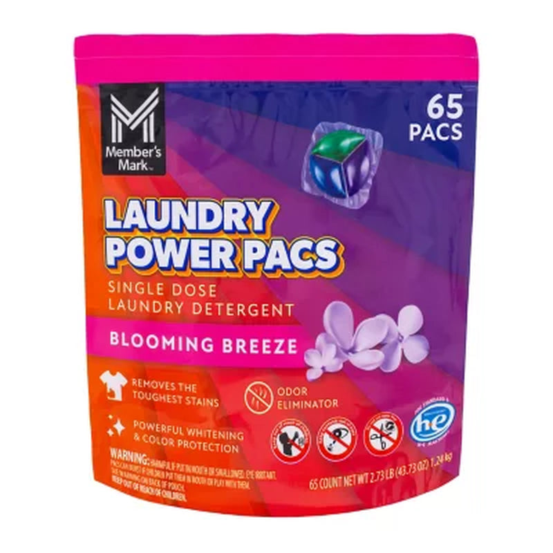 Member'S Mark Laundry Power Pacs, Blooming Breeze, 130 Ct.