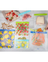 Ello Plastic Reusable Food Storage Bags 12 Pack, Summer Fruits