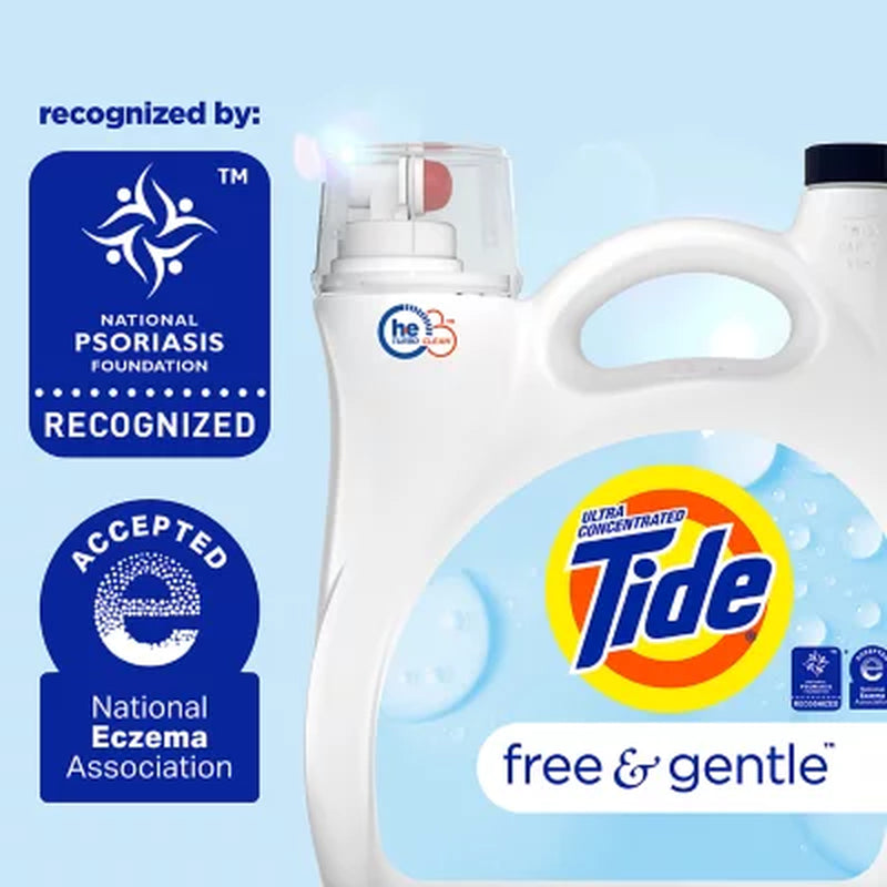 Tide Free & Gentle Liquid Laundry Detergent 170 Fl. Oz., 152 Loads