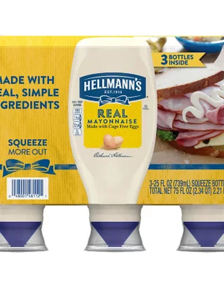 Hellmann'S Real Mayonnaise 25 Oz., 3 Pk.