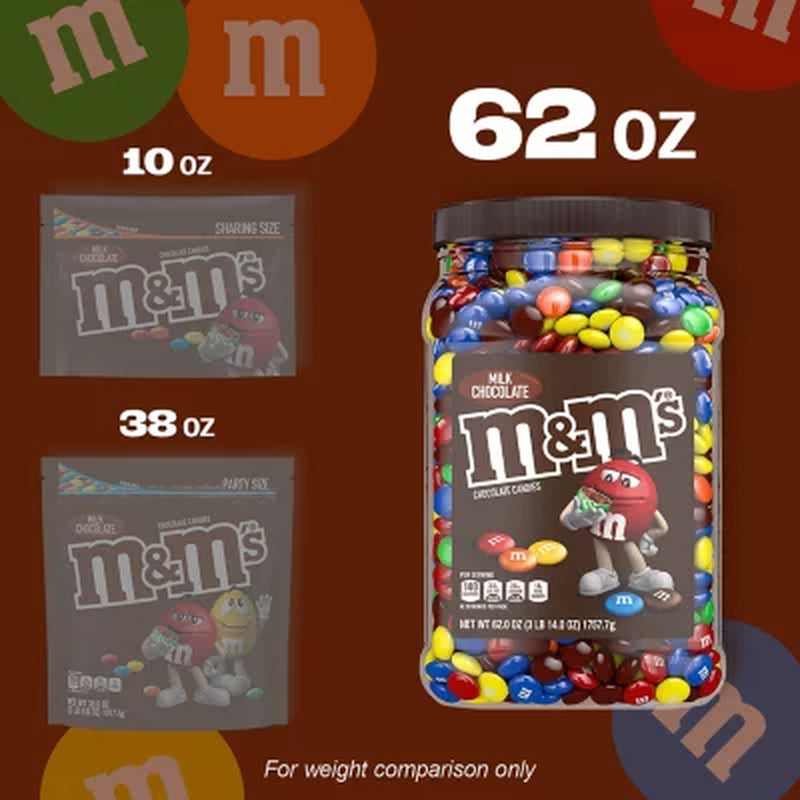 M&M'S Milk Chocolate Candy, 62 Oz.