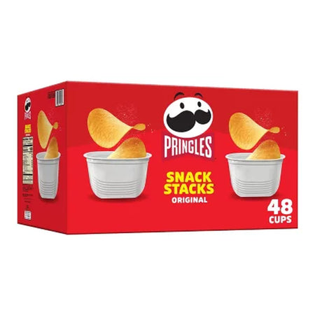 Pringles Snack Stacks Original Potato Crisps, 0.67 Oz., 48 Pk.