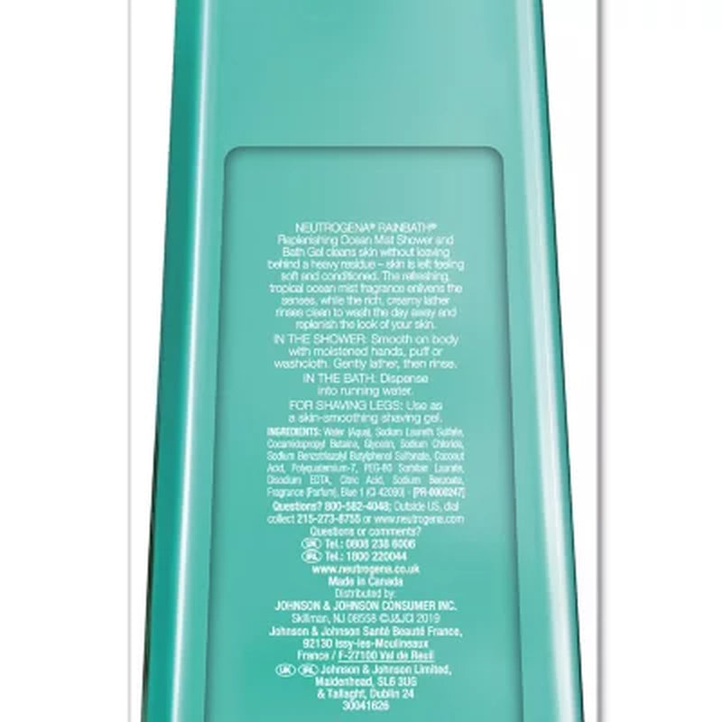 Neutrogena Rainbath Replenishing Shower Gel, Ocean Mist, 40 Oz.