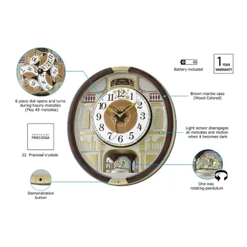 Chirstmas Melodies in Motion 2024 Musical Wall Clock, Limited Edition Quartz Movement Exclusive