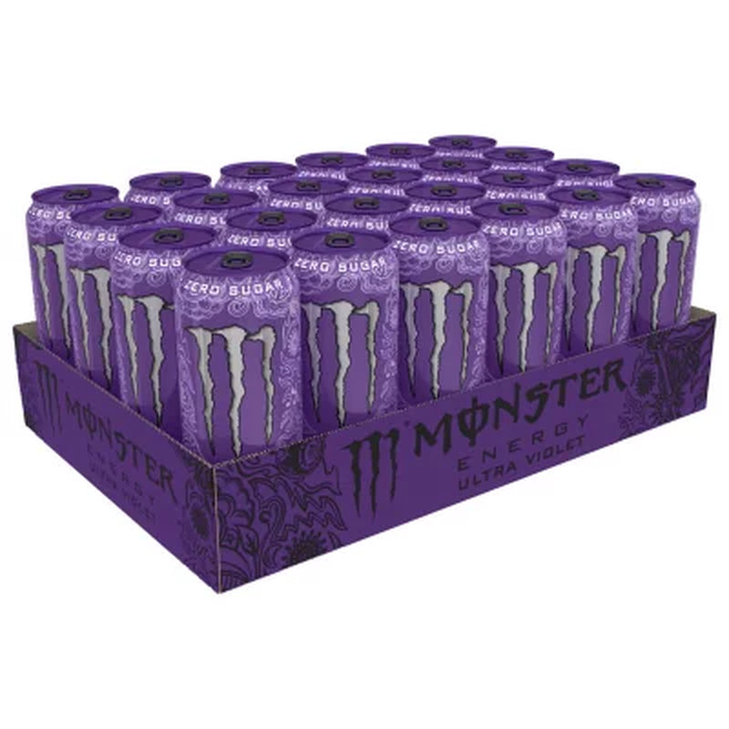 Monster Energy Ultra Violet Sugar Free Energy Drink 16 Fl. Oz., 24 Pk.