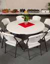 Lifetime 60" round Commercial Grade Nesting Folding Table, Choose Color