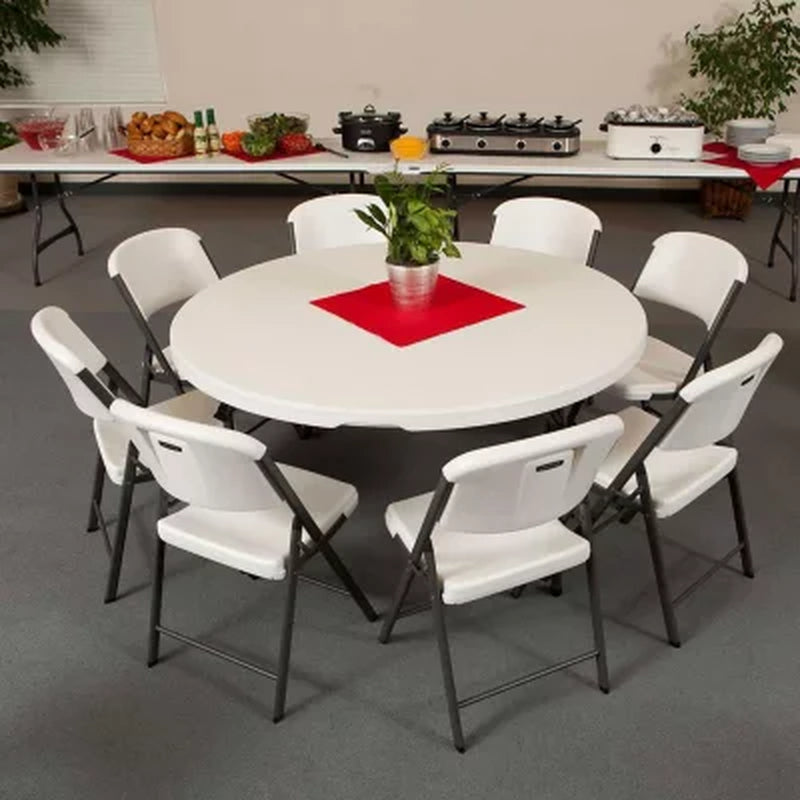 Lifetime 60" round Commercial Grade Nesting Folding Table, Choose Color