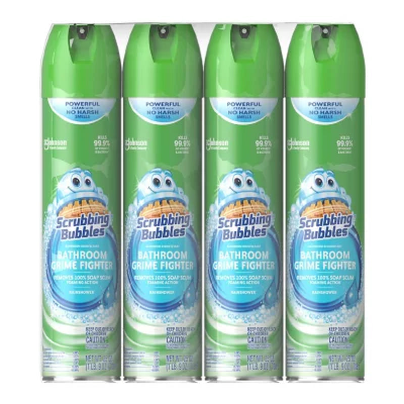 Scrubbing Bubbles Bathroom Cleaner, Rainshower, 4 Ct., 100 Oz.