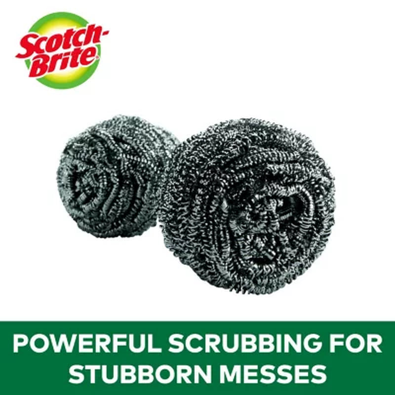 Scotch-Brite Stainless Steel Extra Large Scrubbers,16 Ct.