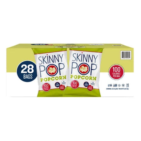 Skinnypop Original Popcorn Snack Bags, 0.65 Oz., 28 Pk.