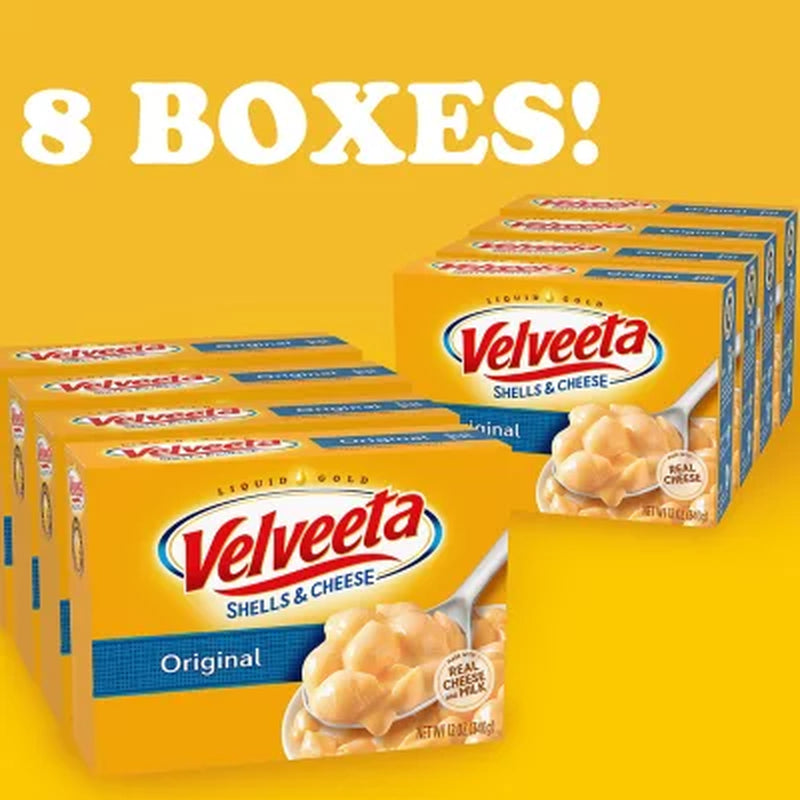 Velveeta Shells and Cheese Original Mac and Cheese Meal 12 Oz., 8 Ct.