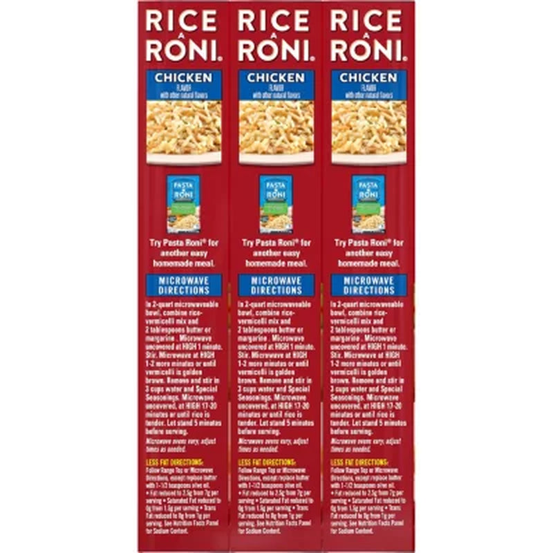 Rice-A-Roni Rice & Vermicelli Mix, Chicken, 6.09Oz., 6Ct.