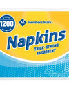 Member'S Mark 1-Ply Everyday White Napkins, 11.4" X 12.5" 4 Pk., 300 Ct. per Pack